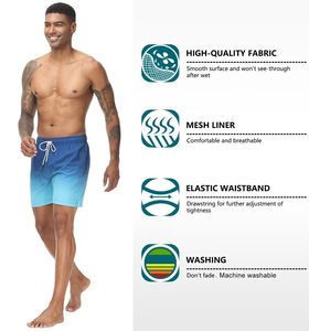 Fabricante de Shorts de Baño para Hombre, Shorts de Playa de Poliéster de Secado Rápido, Forro de Malla, Cintura Elástica, Logotipo Personalizado OEM - Product Image 5