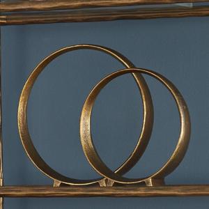 Sculpture abstraite haut de gamme en laiton et aluminium, décoration artistique en métal, statue décorative, figurine d'art métallique pour hôtel, décoration de table à domicile - Product Image 1