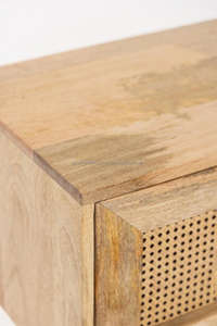 เฟอร์นิเจอร์ทันสมัยล่าสุด ตู้วางทีวีไม้มะม่วงสีขาวสำหรับห้องนั่งเล่นและห้องนอน สไตล์โมเดิร์นอินดัสเทรียลสุดหรู รุ่นใหม่ล่าสุด ปี 2026 - Product Image 4