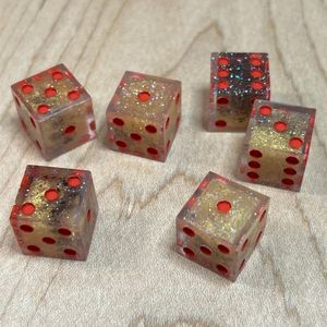 TAQI CRAFT INTERNATIONAL Artisan Crafted Resin Wood <b>Dice</b> <b>Set</b> Custom Epoxy Resin Wooden <b>Dice</b> Premium Tabletop Decorative Resin - Product Image 2