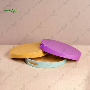 Bandeja de Servir de Bambú 100% Natural, Bambú Hilado Ligero, Lacado, Ecológico para Catering, Comedor, Decoración del Hogar - Product Image 5