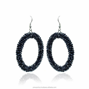 Boucles d'oreilles pendantes unisexes en perles de rocaille et sequins, style classique, multicolores, taille personnalisée, pour soirée - Product Image 3