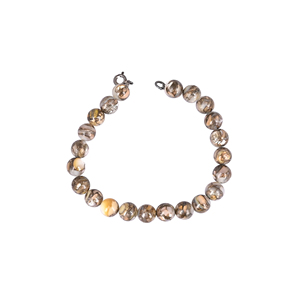 Natural Mother of Pearl & Copper Beads 925 Sterling Silver Trendy Unisex <b>Beaded</b> <b>Bracelet</b> for Wedding Party Gift Handmade Jewelry - Product Image 1