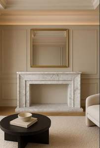 Chimenea Moderna de Mármol Tallada a Mano con Control Remoto, Independiente, para Sala de Estar Interior - Product Image 3