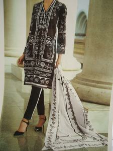 2021 Hot Selling Traditional Pakistani Silk <b>Dress</b> for Women White Organza Shalwar Kameez Wedding & Party Wear Suit - Product Image 4