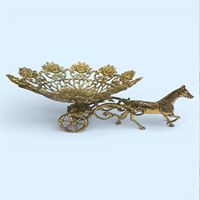 Beautiful miniature brass musical instrument set featuring an elegant sitar and small holy pots, available at wholesale prices.