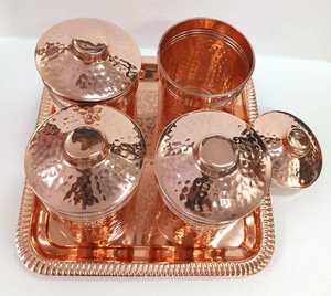 Luxury Handmade Copper <b>Jar</b> Canister Vintage Design Dishwasher Safe Eco-Friendly Food Storage Vessel Kitchen <b>Spice</b> Container Tea - Product Image 2