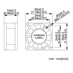 Ventilador Mini DC Sin Escobillas de 30mm, 5V 12V, con Rodamiento de Bolas, Plástico, OEM, Fabricado en Taiwán, Modelo D3015-FF - Product Image 2