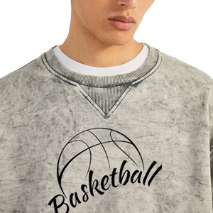 เสื้อสเวตเชิ้ตผู้ชาย,เสื้อสวมหัวคลุมศีรษะคอเต่า Geansai Crewneck Homme พิมพ์ลายตามสั่ง - Product Image 3