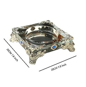 Grand cendrier sans fumée en aluminium, durable, pour patio extérieur et décoration intérieure, style américain - Product Image 1