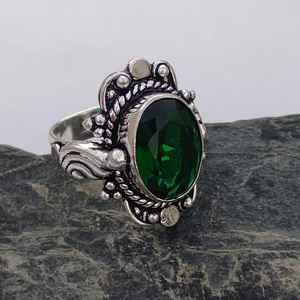 Beautiful Green Tourmaline <b>Ring</b> 925 Sterling Silver Handmade Jewelry Gift For Women Birthday Luxury Elegant Style - Product Image 4