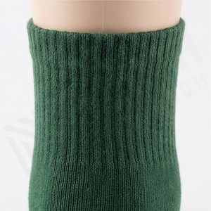 Green 5 Toe Crew <b>Socks</b> Solid Knitted Cotton Breathable For Adults Casual Daily Wear Autumn Style - Product Image 4