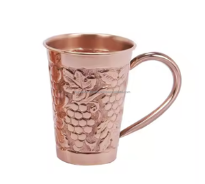 แก้วทองแดงทำมือ ดีไซน์ทันสมัย สำหรับร้านอาหาร บาร์ โรงแรม ใช้ในบ้าน ใส่เบียร์ วอดก้า ไวน์ ของขวัญทางธุรกิจ พร้อมฉนวนกันความร้อน - Product Image 2