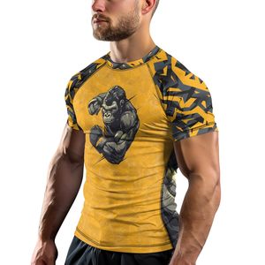Custom Made Unisex Rashguard OEM Sublimation UPF 50 Yoga Wear UV Protection Compression Anti Rash Polyester Wholesale OEM Custom - Product Image 2