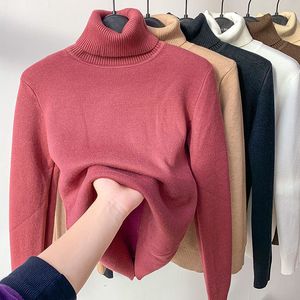 Suéter de Cuello Alto para Mujer, Color Sólido, Manga Larga, Tejido de Punto, Casual, Otoño, 100% Acrílico, Antipilling, Corte Regular - Product Image 5