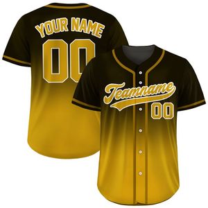 Maillot de baseball unisexe 100 % polyester à sublimation, manches courtes, séchage rapide, avec boutons, personnalisable avec le nom de l'équipe, support OEM en gros - Product Image 3