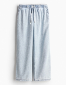 Customizable Men's Wide Leg Denim <b>Drawstring</b> <b>Trouser</b> High Quality Breathable Cotton Casual Men's Wear - Product Image 2