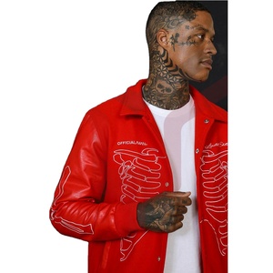 Chaqueta Deportiva Negra de Alta Calidad al por Mayor, Chaqueta Universitaria de Verano para Hombre con Bordado Personalizado Multicolor - Product Image 2