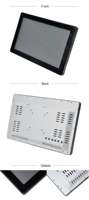 15.6 18.5 pouces IP65 7mm lunette cadre ouvert écran tactile Android support mural tout un PC tablette RK3288 1920x1080 résolution nouveau