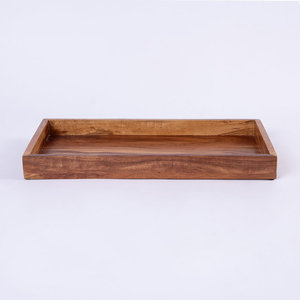 Bandeja Redonda de Madera de Alta Calidad Estilo Art Deco con Función Deslizante, Fabricada con Madera Sólida y Esquinas Suavemente Curvadas - Product Image 5