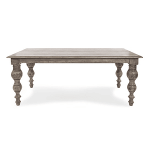 Mesa de Comedor Rectangular de Madera Estilo Rústico con Patas Torneadas para 4 Personas, No Requiere Ensamblaje - Product Image 1
