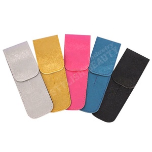 Beautiful Color 2 Piece <b>Leather</b> <b>Pouch</b> Packing for Eyelash Extension Tweezers Packaging Customized Logo - Product Image 1