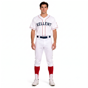 Custom OEM 100% Recycled Polyester Mesh <b>Baseball</b> Jersey Tackle Twill Team Uniform Men's Athletic Wear - Product Image 1