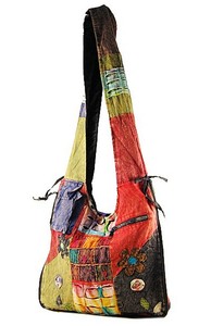 Sac à bandoulière pour filles de petite taille, durable, élégant, avec broderie florale, en tissu de coton, pliable, antivol, à sangle unique, avec housse de protection - Product Image 2