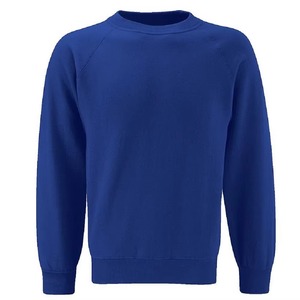Heavyweight Custom Classic Crewneck Sweatshirt Fleece Cotton Polyester Solid <b>Navy</b> Blue Pullover Blank Plain Men Unisex School - Product Image 4