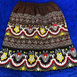 Última Moda Hawaiana, Isleña, de Guam, de Micronesia, Poliéster Sólido, Bordado, Estampado, Transpirable, Hasta la Rodilla, Corte en A, Ecológico - Product Image 3