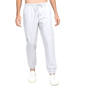 กางเกงวิ่งผู้ชายแบบสั่งตัด ป้องกันรอยยับ ผ้าแคนวาสน้ำหนักเบา สีพื้น ทรงเข้ารูป ดีไซน์เรียบง่าย สไตล์ลำลอง รุ่น 2026 - Product Image 2