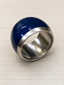 Modern Blue Stainless Steel Napkin Ring 5 Cm Wide Durable <b>Table</b> Decoration for Wedding Banquets - Product Image 1
