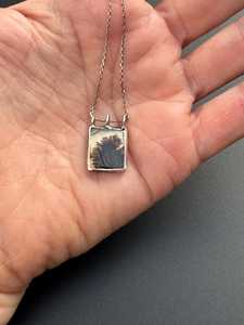 NIKHIL GEMS Pendentif en Agate Dendritique Naturelle, Argent Sterling 925, Certifié par un tiers, Collier Élégant Vintage, Cadeau d'Anniversaire pour - Product Image 3