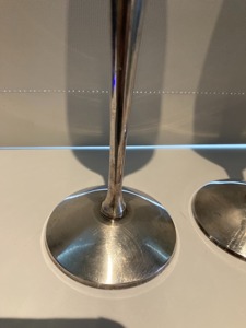 Nouveauté : Flûtes à champagne en acier inoxydable faites à la main, élégantes, à long pied, ensemble de 2 gobelets de mariage - Product Image 2