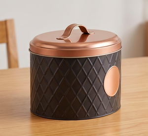 Metal <b>Storage</b> Container Handmade Pink and <b>Grey</b> Color Food <b>Storage</b> Canister Large Size Ideal For Restaurant And Kitchen Use - Product Image 3