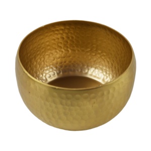 Nouveautés : Bol à Snacks Martelé en Métal Aluminium avec Finition Dorée – Vaisselle au Design Élégant au Prix le Plus Bas - Product Image 1