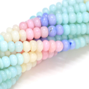 Magnifiques perles d'opale multicolores, forme ronde, 16 pouces, 8-11 mm, opale arc-en-ciel, perles de pierres précieuses unies, qualité AAA. - Product Image 6