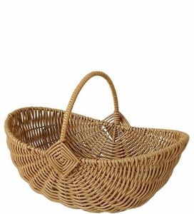 Panier de rangement pour plantes de jardin en rotin avec poignée, panier en jonc de mer tressé, panier à serviettes fait main, panier de pique-nique - Product Image 1