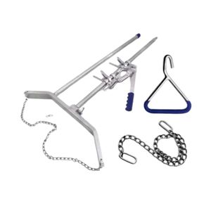 Tegra Surgical Durable Stainless Steel Calf Puller Large Animal OB Handle 60" Chain CE ISO Approved Reusable Veterinary Tools - Product Image 3
