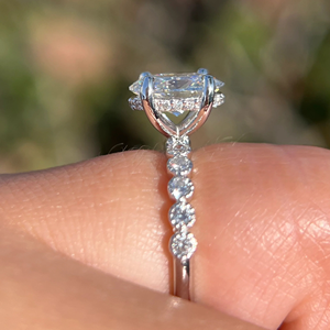 One Stone Oval Cut Lab-Grown Diamond Engagement Wedding <b>Ring</b> 1.90Carat Yellow Gold 14k Party Gift Jewelry - Product Image 3