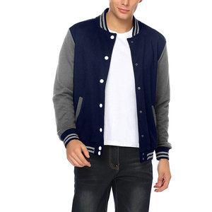 Chaqueta Varsity de Alto Rendimiento para Hombre con Cuello Alto y Mangas de Cuero Premium, Proveedor de Abrigos de Moda - Product Image 4