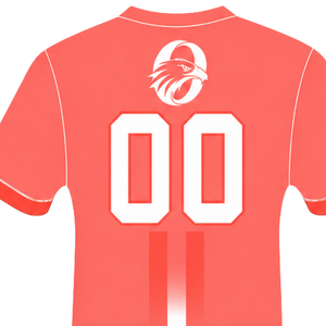 Maillot de sport rose corail et blanc à manches courtes, col rond, bande centrale, pour l'entraînement athlétique et l'uniforme de baseball d'équipe - Product Image 4