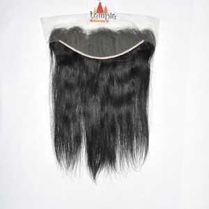Extensiones de Cabello Humano Natural 100% Remy Indio FrontRaw de Tamil Nadu, Doble Trama a Máquina, Color Negro, 13*4, para Mujer - Product Image 6