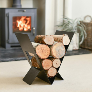Metal Firewood Rack for Fireplace Storage Outdoor <b>Log</b> Holder Waterproof <b>Stand</b> with Sturdy Fireplace Used - Product Image 4