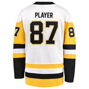 Maillot de hockey sur glace blanc, noir et or, à manches longues, respirant, uniforme d'équipe athlétique, vêtements de sport pour entraînement et pratique pour adultes - Product Image 3