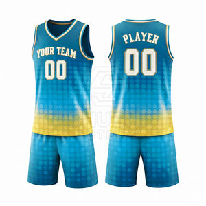 ชุดบาสเก็ตบอลคุณภาพสูง ระบายอากาศได้ดี ดีไซน์สั่งทำได้ ผลิตจากโพลีเอสเตอร์ 100% บริการขายส่งแบบ OEM พร้อมสีและโลโก้ตามสั่ง - Product Image 2