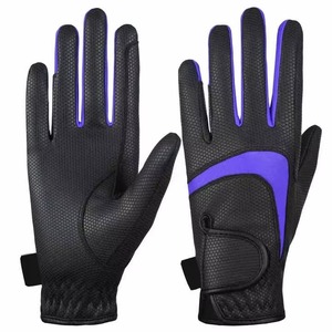 Gants d'équitation pour femmes, dernier design, haute qualité, cuir véritable, été, doigts entiers, logo personnalisé, gants de course équestre - Product Image 1