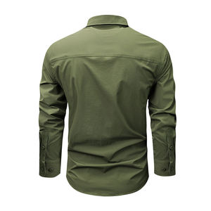Chemise tactique à séchage rapide pour homme, en tissu ripstop respirant et extensible, manches longues, pour la randonnée, l'escalade, la chasse, chemise formelle ou décontractée - Product Image 2