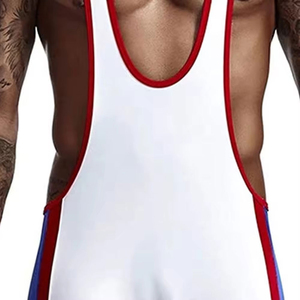Combinaison de lutte pour homme adulte, logo personnalisé, respirante, en spandex, coupe ajustée - Marque REVOLUTIONARS, tissu 120g, séchage rapide, légère, OEM - Product Image 5