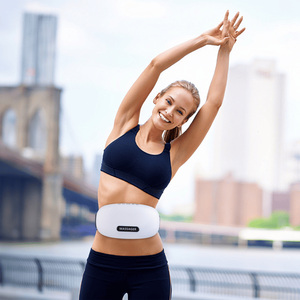 Massaggiatore Addominale in Pietra con Doppie Teste Rotanti, 6 Luci Rosse, 5 Modalità, 3 Velocità, 3 Impostazioni di Calore, Batteria Ricaricabile da 2500mAh, Regolabile - Product Image 1